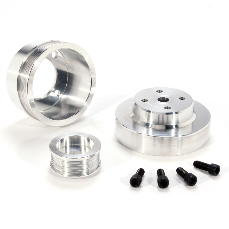Load image into Gallery viewer, BBK 86-93 Mustang 5.0 Underdrive Pulley Kit - Lightweight CNC Billet Aluminum (3pc)
