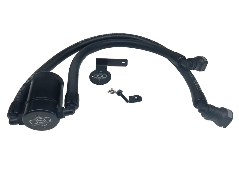 Load image into Gallery viewer, J&amp;L 11-17 Ford F-150 5.0L / 11-14 Ford F-150 6.2L Driver Side Oil Separator 3.0- Black Anodized
