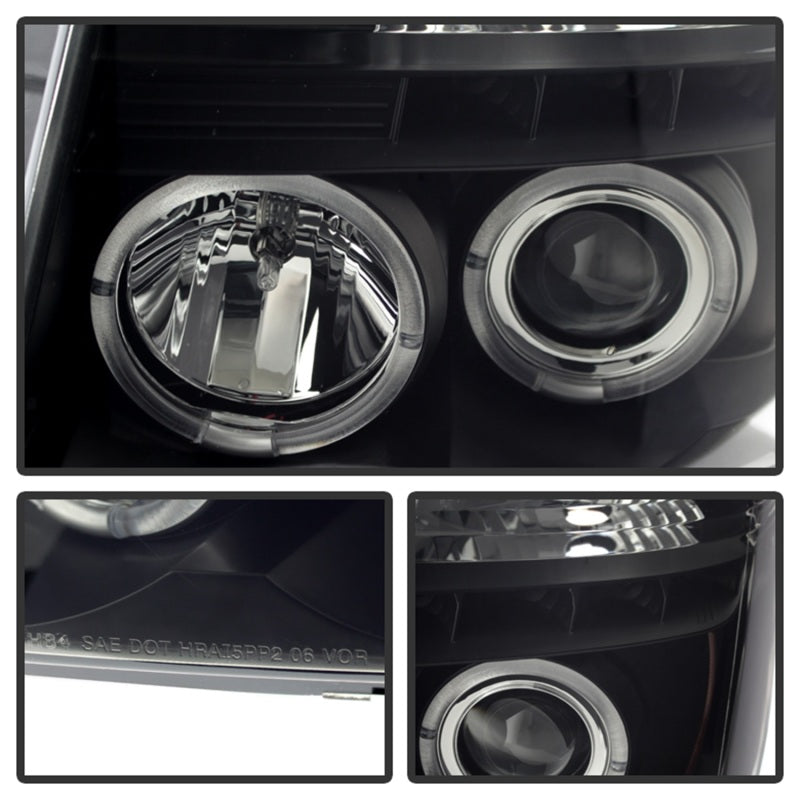 Load image into Gallery viewer, Spyder Nissan Titan 04-14 Projector Headlights LED Halo LED Blk Smke PRO-YD-NTI04-HL-BSM
