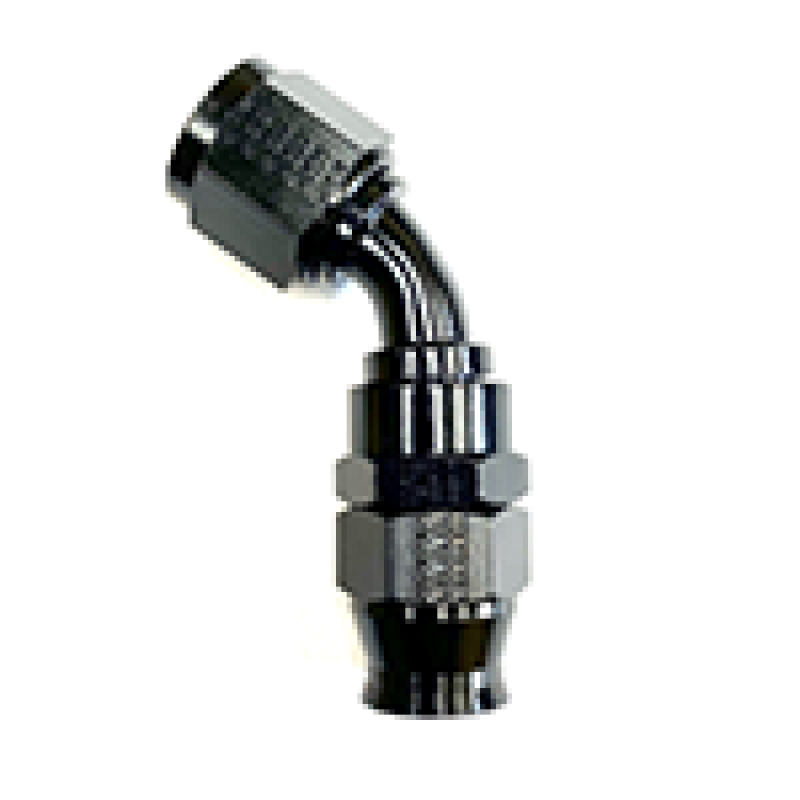 Load image into Gallery viewer, Fragola -4AN Real Street 45 Degree Forged Hose End Black For PTFE Hose
