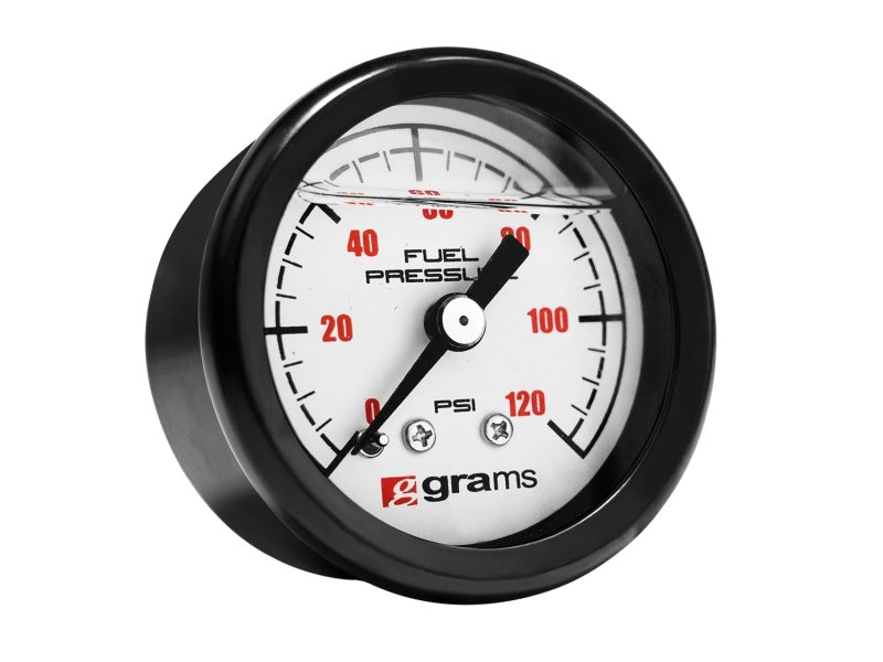 Load image into Gallery viewer, Grams Performance Universal 0-120 PSI Fuel Pressure Gauge - White Face
