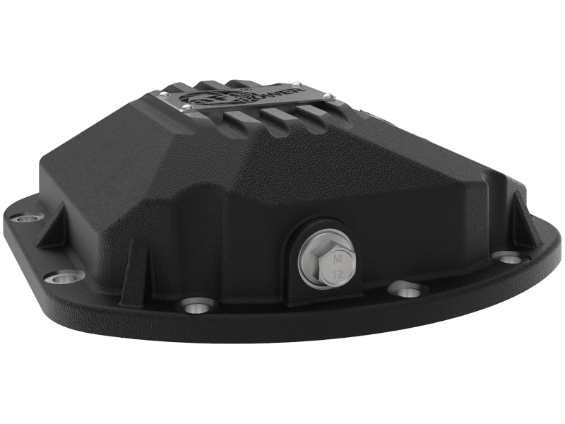 Load image into Gallery viewer, aFe Street Series Dana 30Front Differential Cover Black w/ Machined Fins 97-18 Jeep Wrangler
