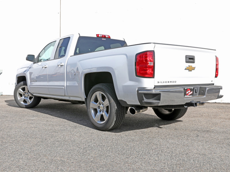 Load image into Gallery viewer, aFe Gemini XV 3in 304SS CB Exhaust w/ Cutout 14-19 GM Trucks 4.3/5.3L w/ Pol Tips - CrewCab/Extended
