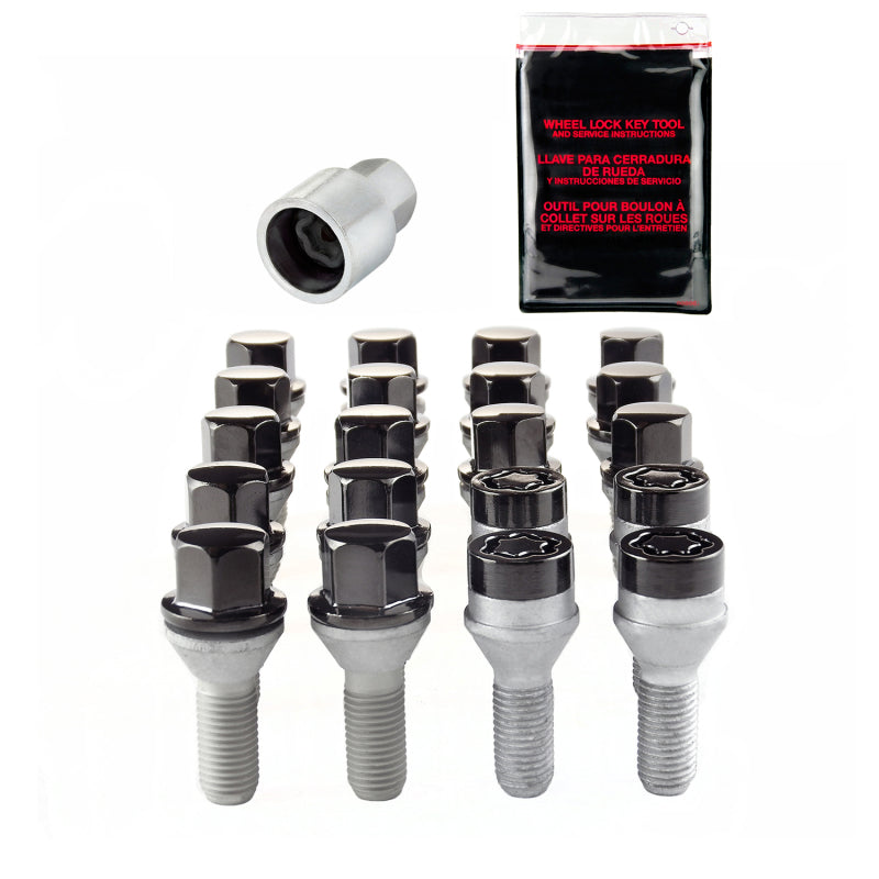 Load image into Gallery viewer, McGard 5 Lug Hex Install Kit w/Locks (Cone Seat Bolt) M12X1.25 / 17mm Hex / 25.6mm Shank L. - Black
