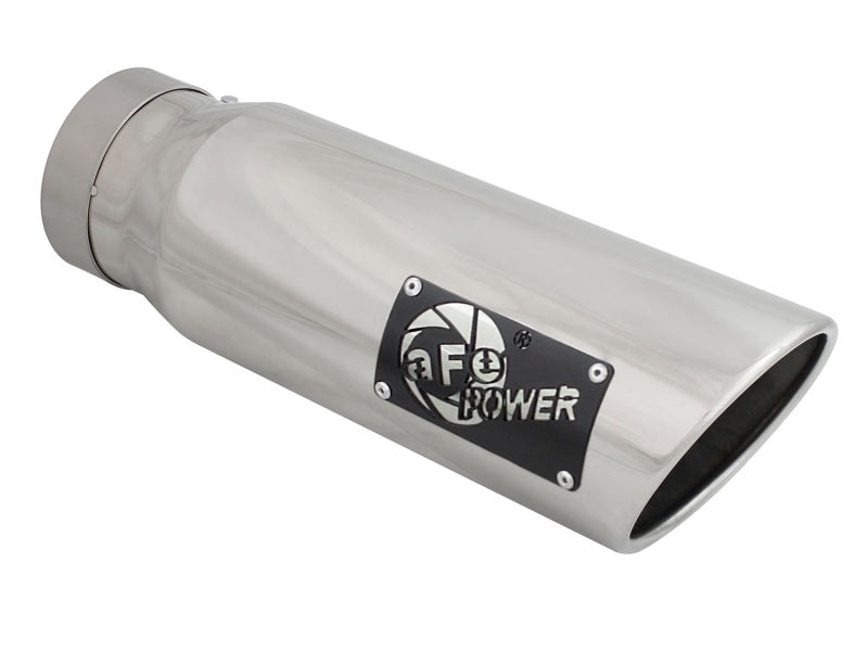 Load image into Gallery viewer, aFe Diesel Exhaust Tip Bolt On Polished 4in Inlet x 5in Outlet x 15in
