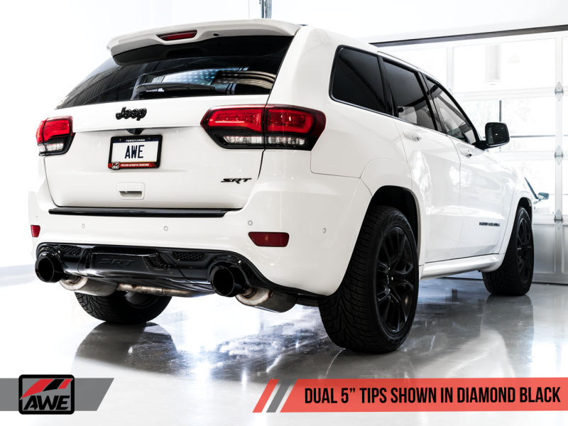 Load image into Gallery viewer, AWE Tuning 2020 Jeep Grand Cherokee SRT Track Edition Exhaust - Diamond Black Tips
