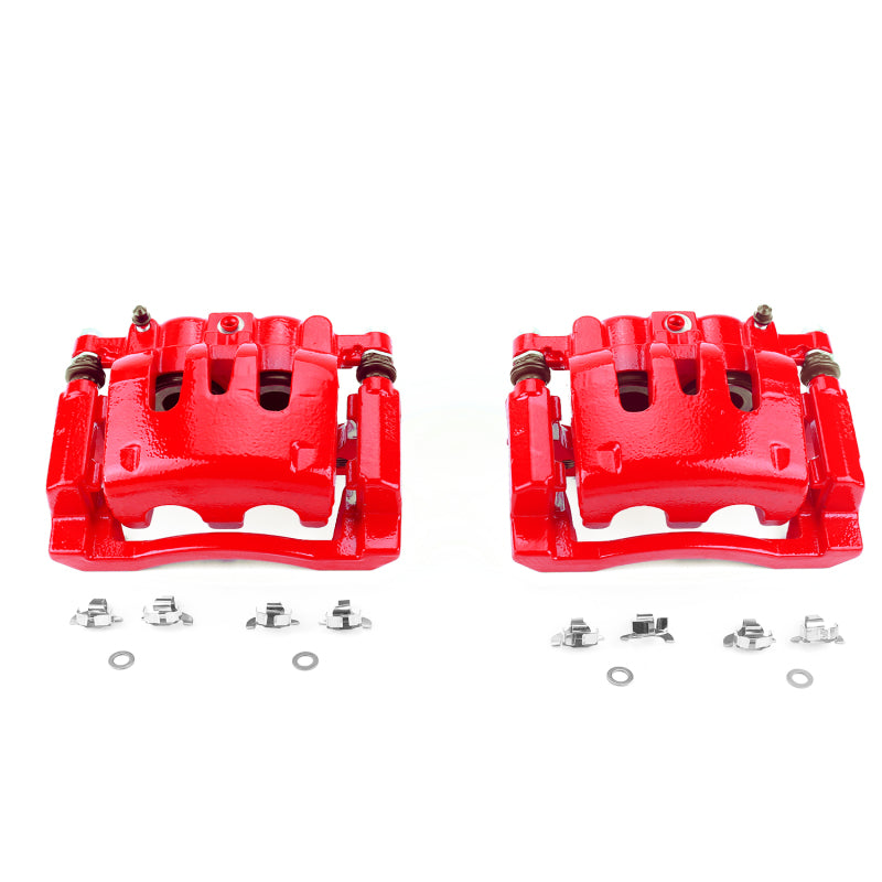 Load image into Gallery viewer, Power Stop 08-12 Ford F-250 Super Duty Rear Red Calipers w/Brackets - Pair
