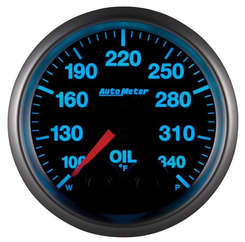 Load image into Gallery viewer, Autometer Elite 52mm 100-340 Deg F Oil Temp Peak &amp; Warn w/ Electronic Control Gauge
