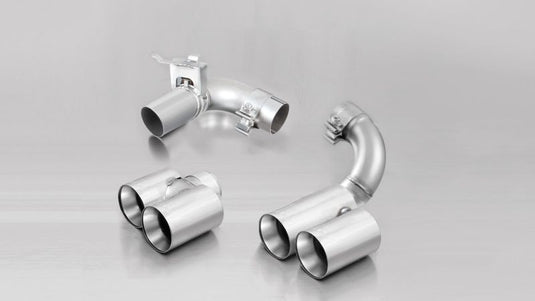 Remus 2012 BMW 3 Series F30 LCI Sedan / F31 LCI Touring Chrome 76mm Straight Cut Tail Pipe Set
