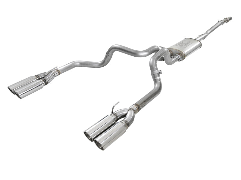 Load image into Gallery viewer, aFe Vulcan Series 3in 304SS Exhaust Cat-Back Exh w/ Pol Tips 2019 GM Silverado / Sierra 1500 V8-5.3L
