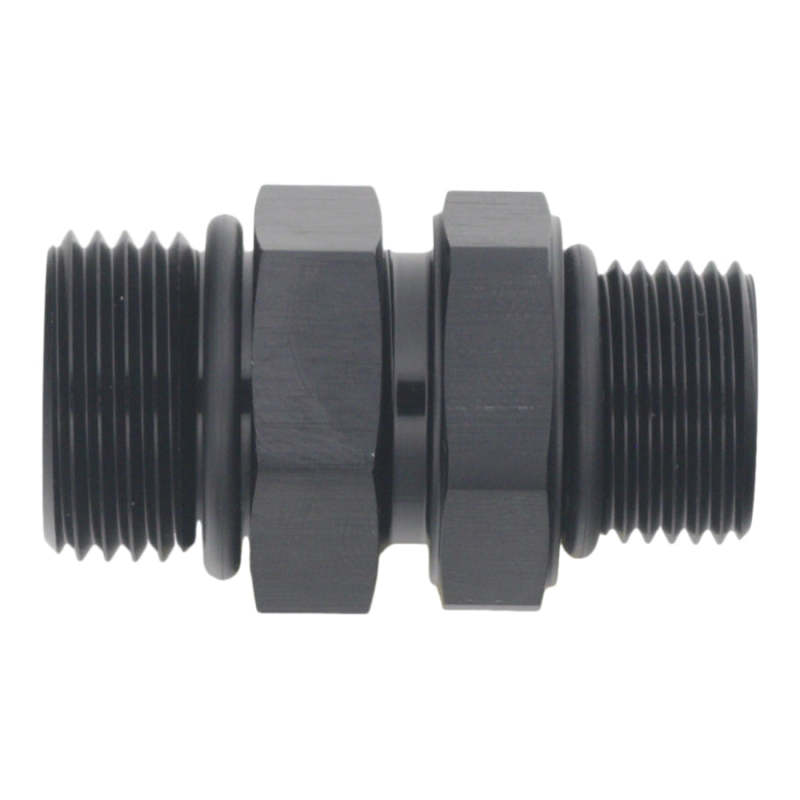 Load image into Gallery viewer, DeatschWerks 8AN ORB Male to 10AN ORB Male Swivel Adapter - Anodized Matte Black
