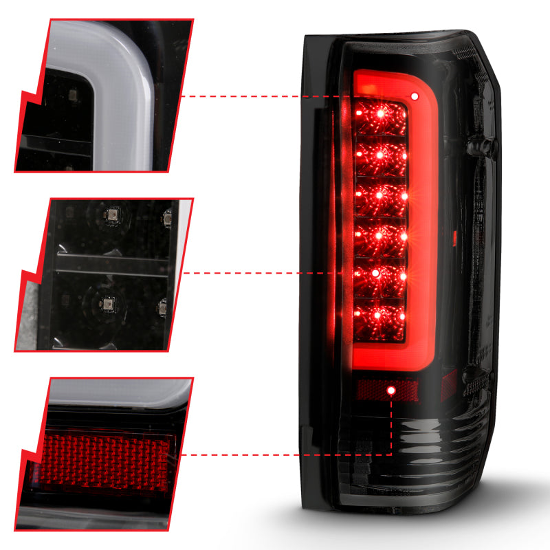 Load image into Gallery viewer, ANZO 1987-1996 Ford F-150 LED Taillights Black Housing Smoke Lens (Pair)
