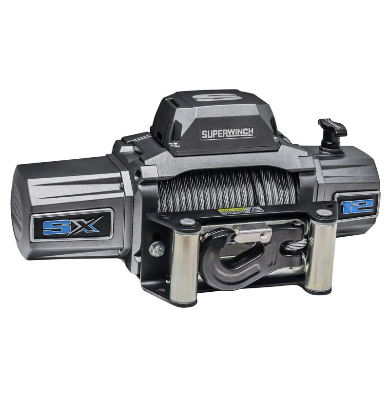 Load image into Gallery viewer, Superwinch 12000 LBS 12V DC 3/8in x 85ft Wire Rope SX 12000 Winch - Graphite
