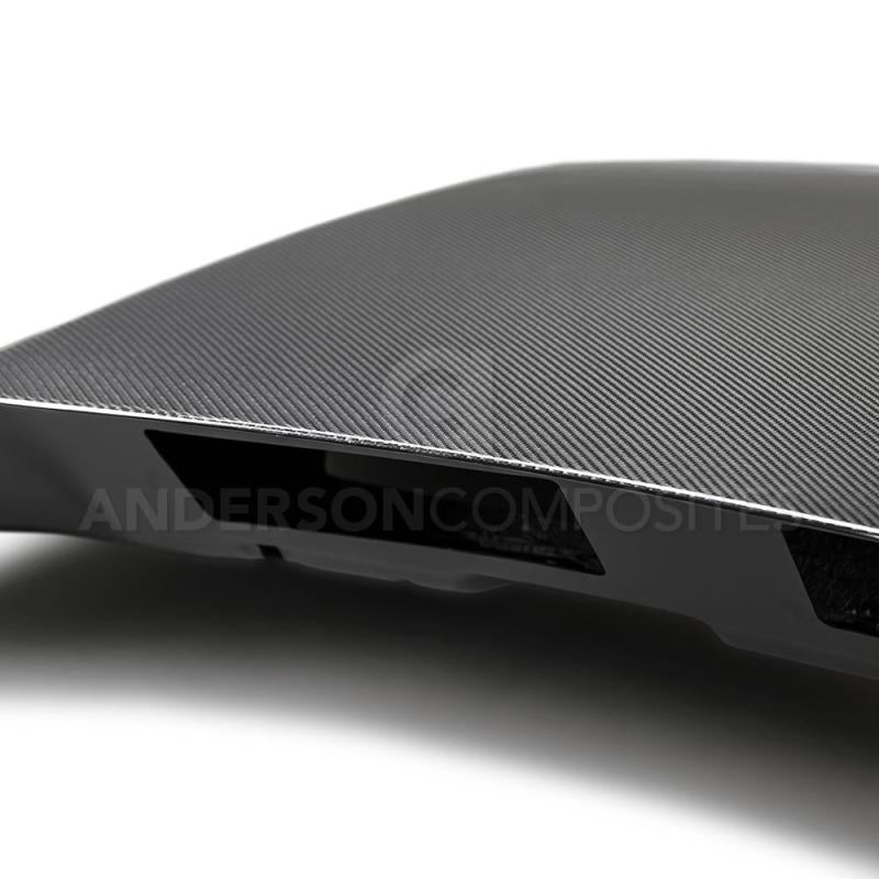 Load image into Gallery viewer, Anderson Composites 2018 Ford Mustang Double Sided Type-CJ 4in Carbon Fiber Cowl Hood
