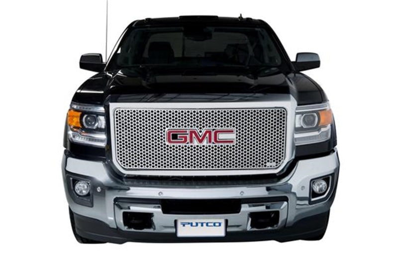 Load image into Gallery viewer, Putco 15-19 GMC Sierra HD (Does not Fit in All Terrain Model) Punch Stainless Steel Grilles
