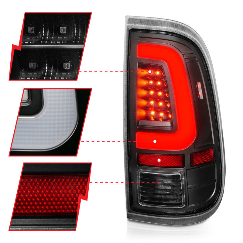 Load image into Gallery viewer, ANZO 2008-2016 Ford F-250 LED Taillights Black Housing Clear Lens (Pair)
