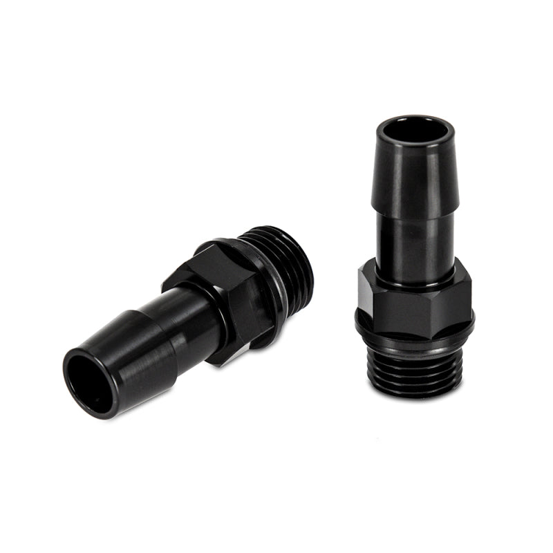 Load image into Gallery viewer, Mishimoto 16X1.5 TO 1/2in. Hose Barb Aluminum Fittings (Pack of 2)
