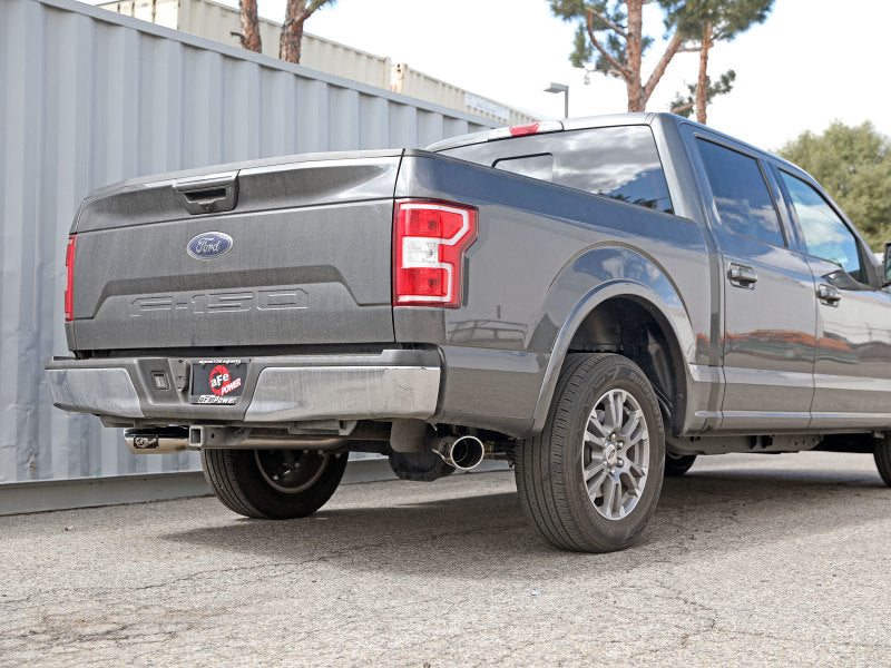 Load image into Gallery viewer, aFe Gemini XV 3in 304 SS Cat-Back Exhaust 15-20 Ford F-150 V6 2.7L/3.5 w/ Polished Tips
