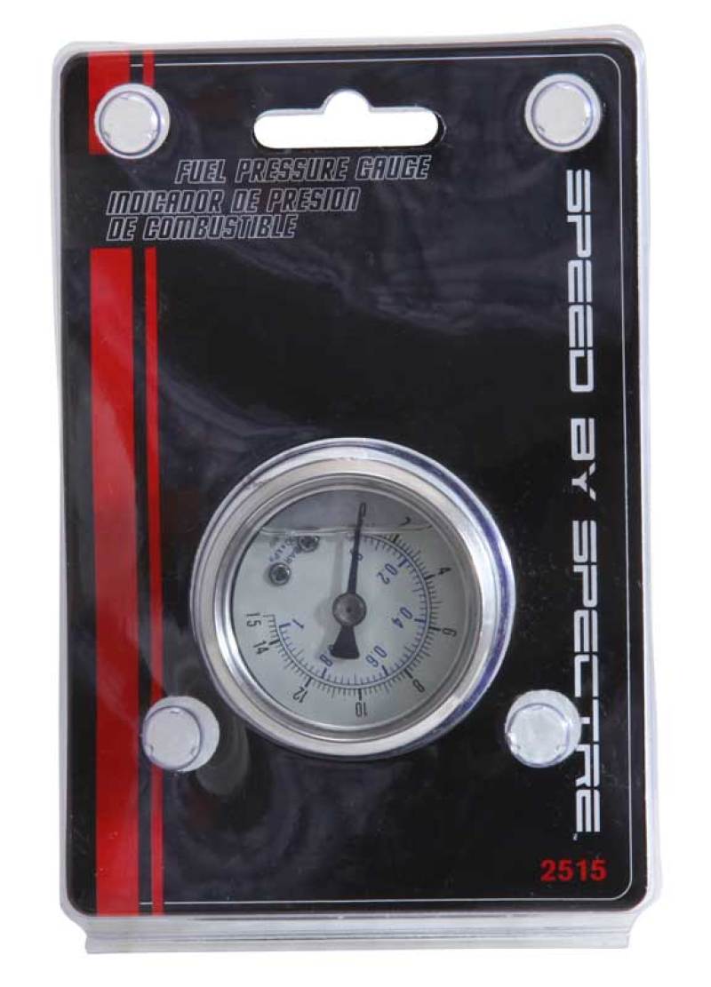 Load image into Gallery viewer, Spectre Fuel Pressure Gauge (Liquid Filled) 0-15psi
