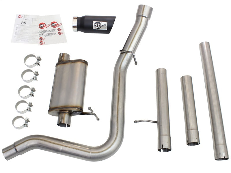 Load image into Gallery viewer, aFe MACHForce XP Exhaust 3in-3.5in SS Single Side Ext CB w/ Black Tip 99-04 Ford F150 V8 5.4L/6.8L

