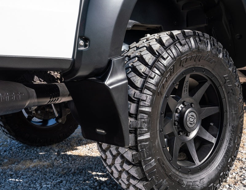 Load image into Gallery viewer, Bushwacker 14-18 GMC Sierra 1500 Trail Armor Rear Mud Flaps (Fits Pocket Style Flares)
