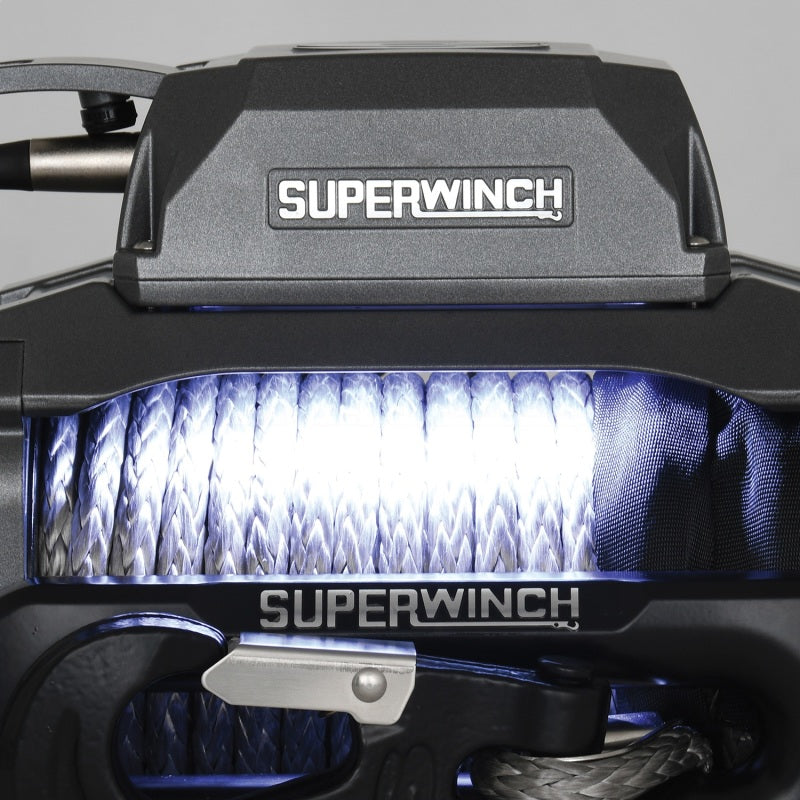 Load image into Gallery viewer, Superwinch 12000 LBS 12V DC 3/8in x 80ft Synthetic Rope SX 12000SR Winch - Graphite
