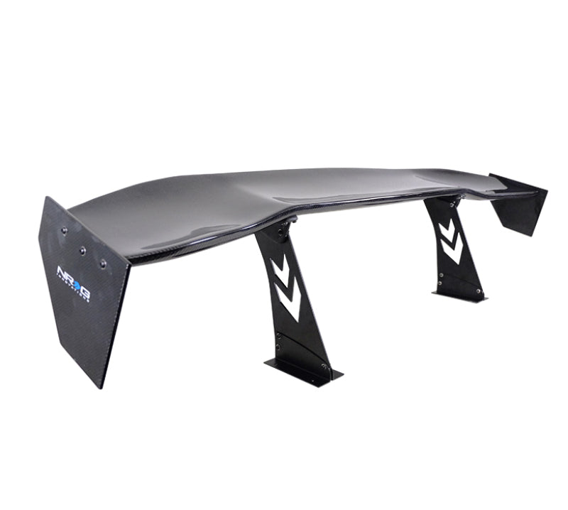 Load image into Gallery viewer, NRG Carbon Fiber Spoiler - Universal (69in.) w/NRG Logo / Stand Cut Out / Large Side Plate
