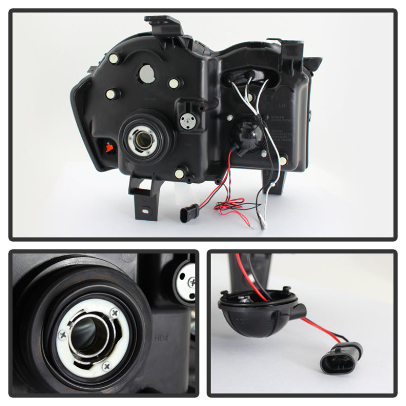 Load image into Gallery viewer, Spyder Jeep Grand Cherokee 05-07 Projector Headlights LED Halo LED Blk Smke PRO-YD-JGC05-HL-BSM
