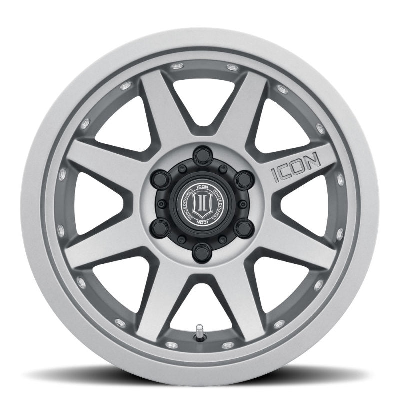 Load image into Gallery viewer, ICON Rebound Pro 17x8.5 6x135 6mm Offset 5in BS 87.1mm Bore Titanium Wheel

