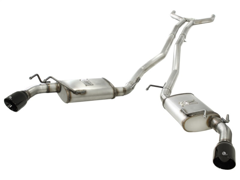 Load image into Gallery viewer, aFe MACHForce XP Exhaust 2.5in Stainless Steel CB/10-13 Chevy Camaro V6-3.6L (td) (gloss blk tip)
