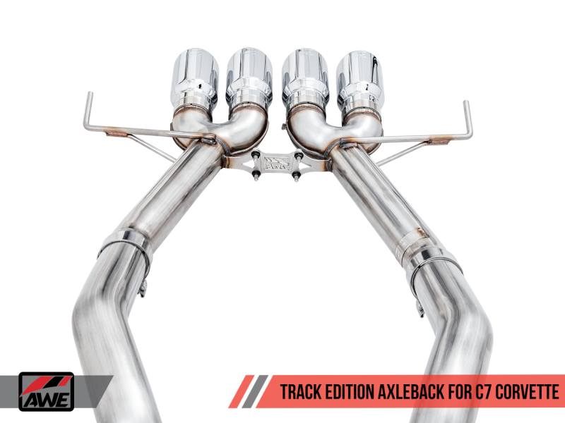Load image into Gallery viewer, AWE Tuning 14-19 Chevy Corvette C7 Z06/ZR1 (w/AFM) Track Edition Axle-Back Exhaust w/Chrome Tips
