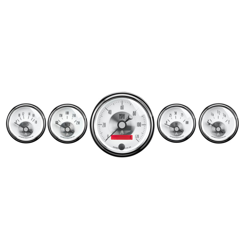 Load image into Gallery viewer, Autometer Prestige Series Pearl 5 Piece Gauge Kit
