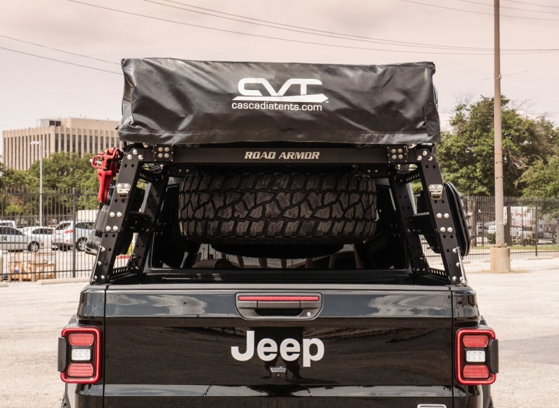 Load image into Gallery viewer, Road Armor Universal 5ft Bed TRECK Adj Bed Rack - Tex Blk (w/o Brackets)
