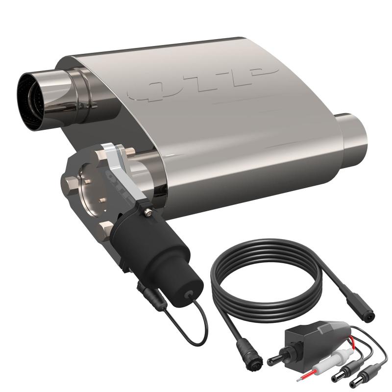 Load image into Gallery viewer, QTP 2.5in Weld-On 304SS Screamer Muffler Short Case w/Bolt-On QTEC Electric Cutout

