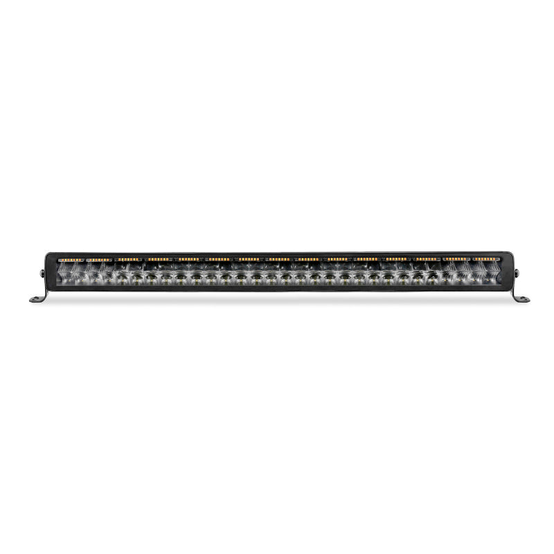 Load image into Gallery viewer, Go Rhino Xplor Blackout Combo Series Dbl Row LED Light Bar w/Amber (Side/Track Mount) 32in. - Blk
