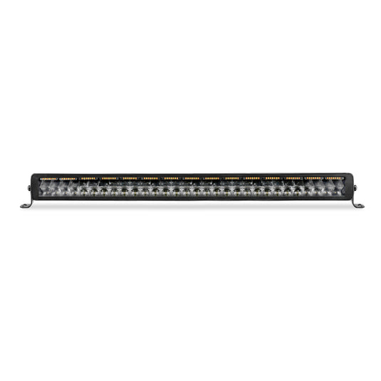 Go Rhino Xplor Blackout Combo Series Dbl Row LED Light Bar w/Amber (Side/Track Mount) 32in. - Blk