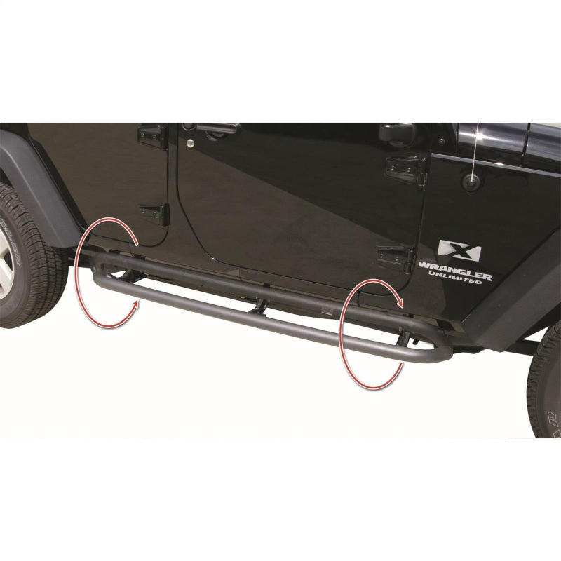 Load image into Gallery viewer, Rampage 2007-2018 Jeep Wrangler(JK) Srs Side Bar Rockerguard Step - Black
