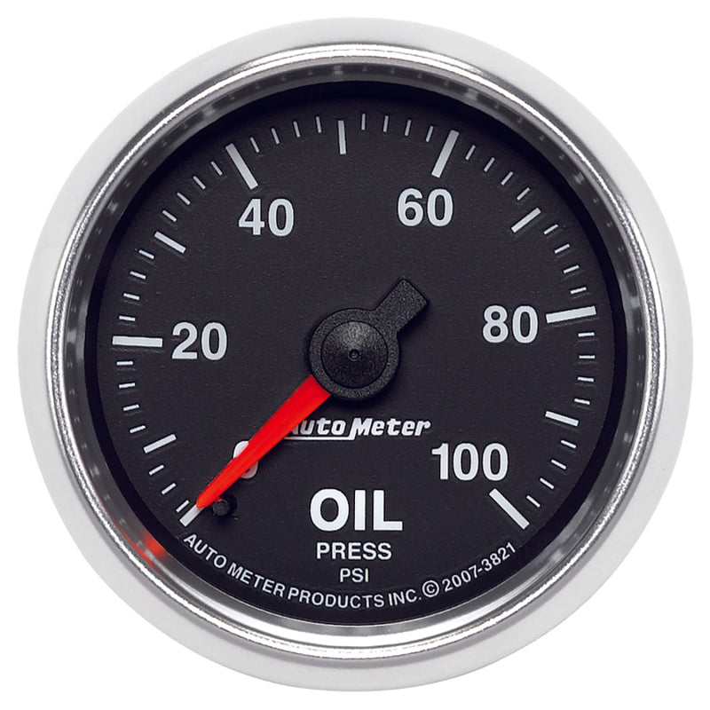 Load image into Gallery viewer, Autometer GS 52mm 0-100 PSI Mechanical Oil Pressure Gauge
