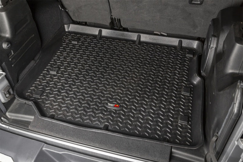 Load image into Gallery viewer, Rugged Ridge Floor Liner Front/Rear/Cargo Black 18-21 Jeep Wrangler JL 4 Dr (Excl. 4XE Models)
