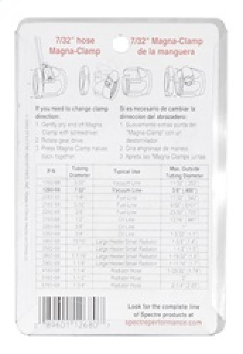 Load image into Gallery viewer, Spectre Magna-Clamp Hose Clamps 7/32in. (2 Pack) - Chrome
