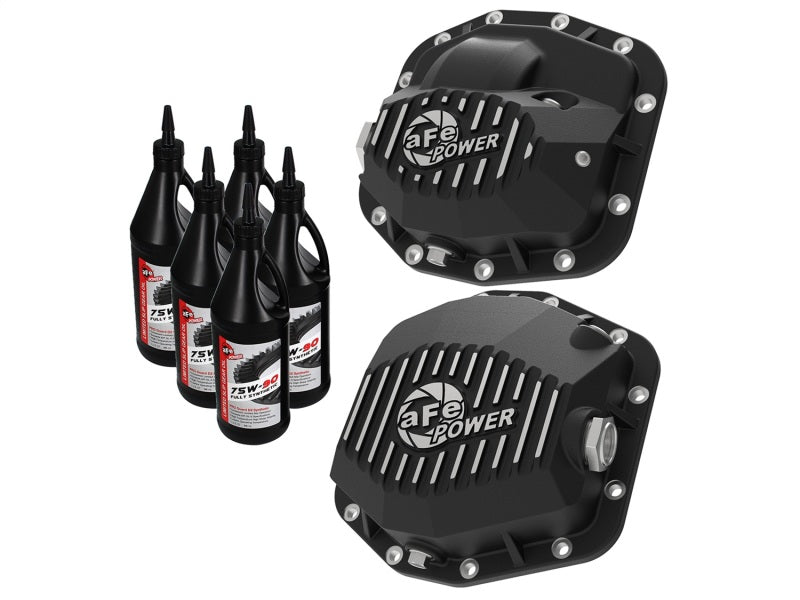 Load image into Gallery viewer, aFe Pro Series Front/Rear Diff Cover Kit w/ Oil 2018+ Jeep Wrangler (JL) 2018 3.6L (Dana M186/M220)
