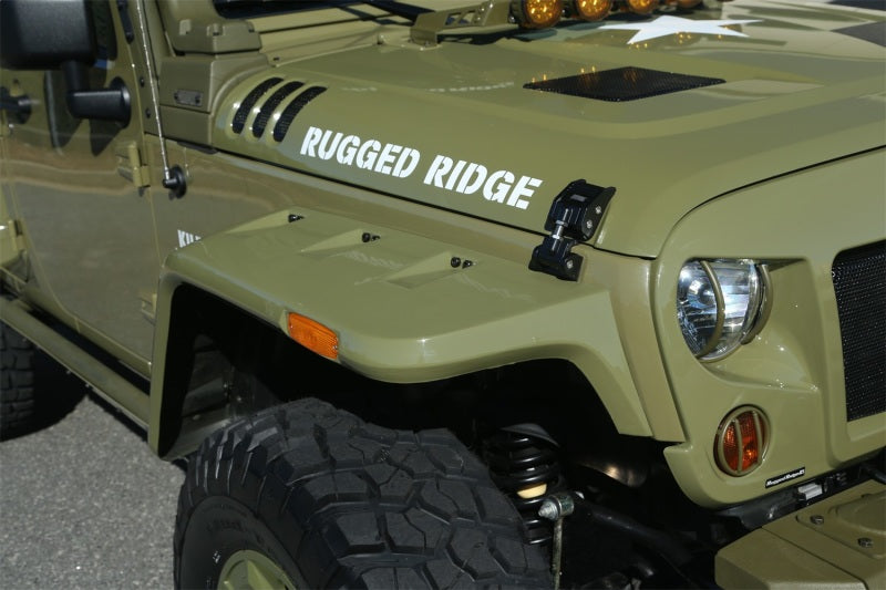 Load image into Gallery viewer, Rugged Ridge Hurricane Fender Flare Kit US Smooth 07-18 Jeep Wrangler JK
