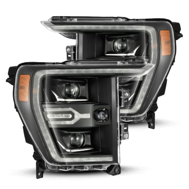 Load image into Gallery viewer, AlphaRex 21-22 Ford F150 Luxx-Series Projector Headlights Black w/Activ Light/Seq Signal
