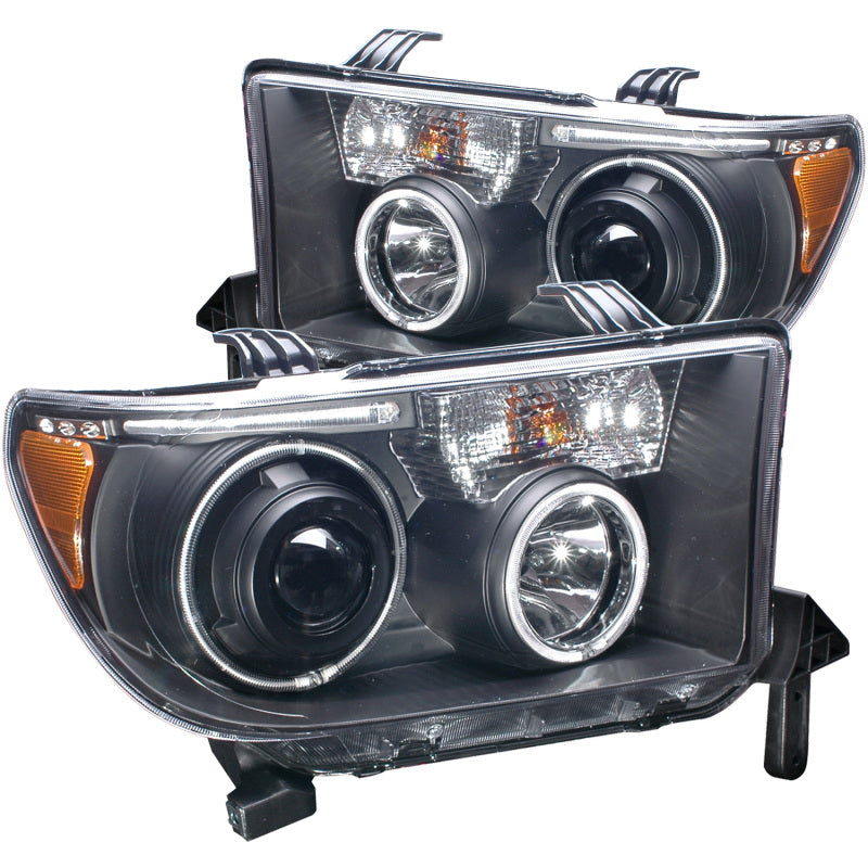 Load image into Gallery viewer, ANZO 2007-2013 Toyota Tundra Projector Headlights w/ Halo Black (CCFL)
