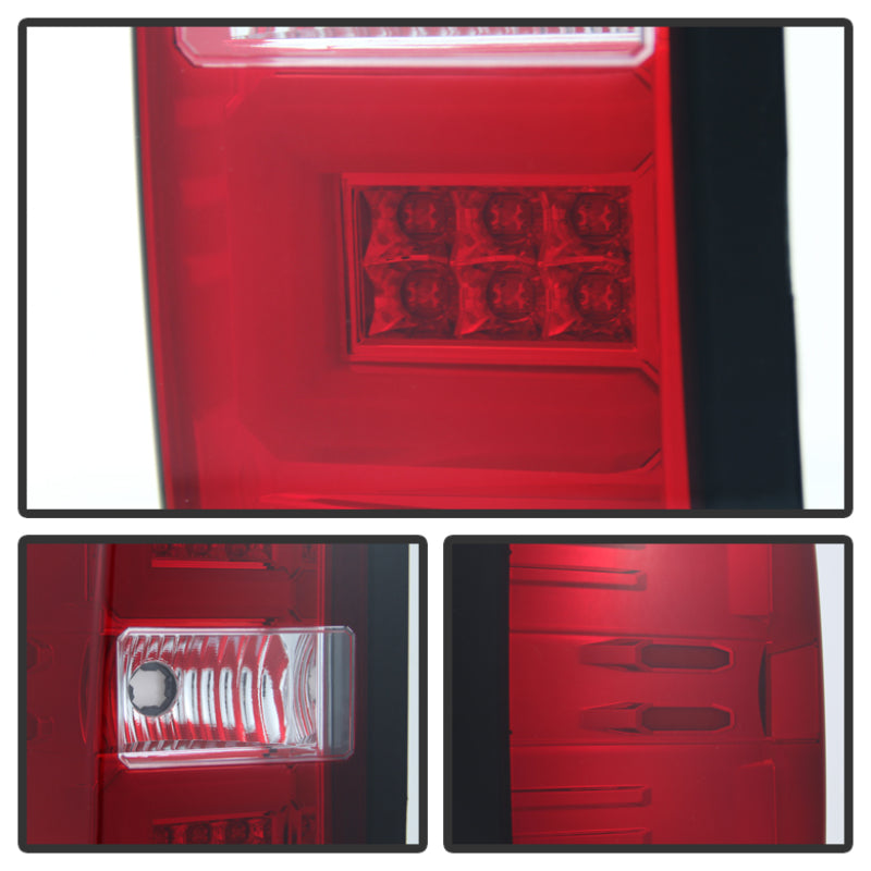 Load image into Gallery viewer, Spyder Chevy 1500 14-16 Light Bar LED Tail Lights Red Clear ALT-YD-CS14-LBLED-RC
