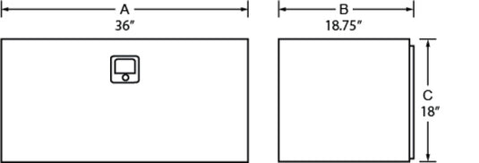Lund Universal Aluminum Underbody Box - Brite