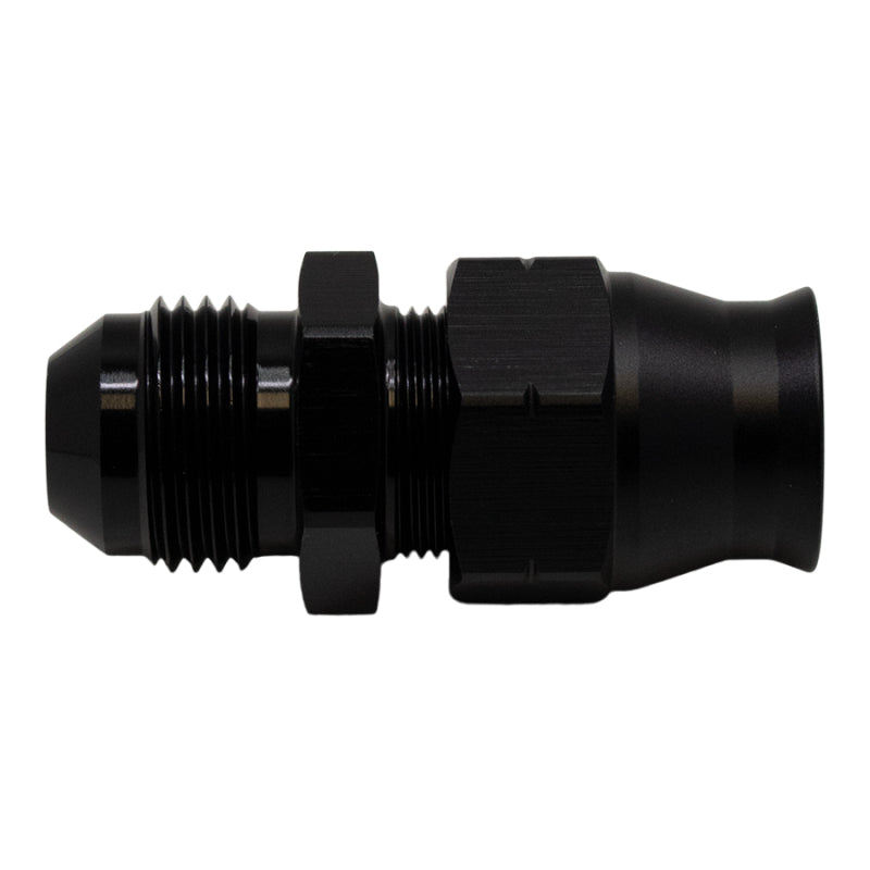 Load image into Gallery viewer, DeatschWerks 8AN Male Flare to 1/2in Hardline Compression Adapter - Anodized Matte Black
