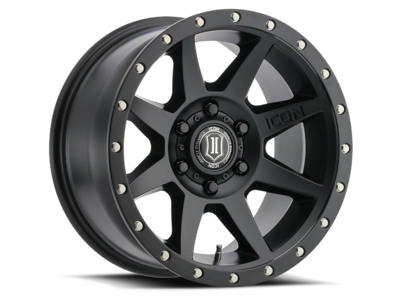 Load image into Gallery viewer, ICON Rebound 17x8.5 6x5.5 25mm Offset 5.75in BS 95.1mm Bore Satin Black Wheel
