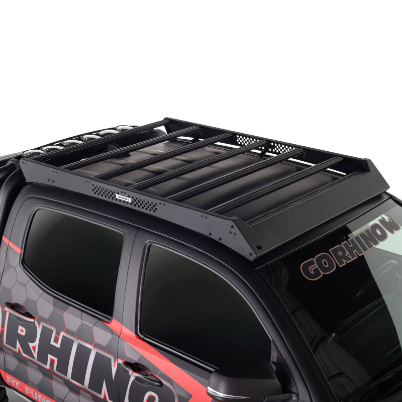 Load image into Gallery viewer, Go Rhino 16-23 Toyota Tacoma DC Ceros Low Profile Roof Rack - Tex. Blk

