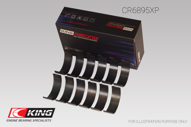 Load image into Gallery viewer, King Ford Ecoboost 3.5L V6 pMaxBlack Coated Connecting Rod Bearing Set - Size +0.25mm
